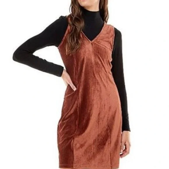 Planet Gold Dresses | Planet Gold Rust Corduroy Dress Sz Medium Nwot | Color: Brown/Orange | Size: M | Phiamarieg's Closet